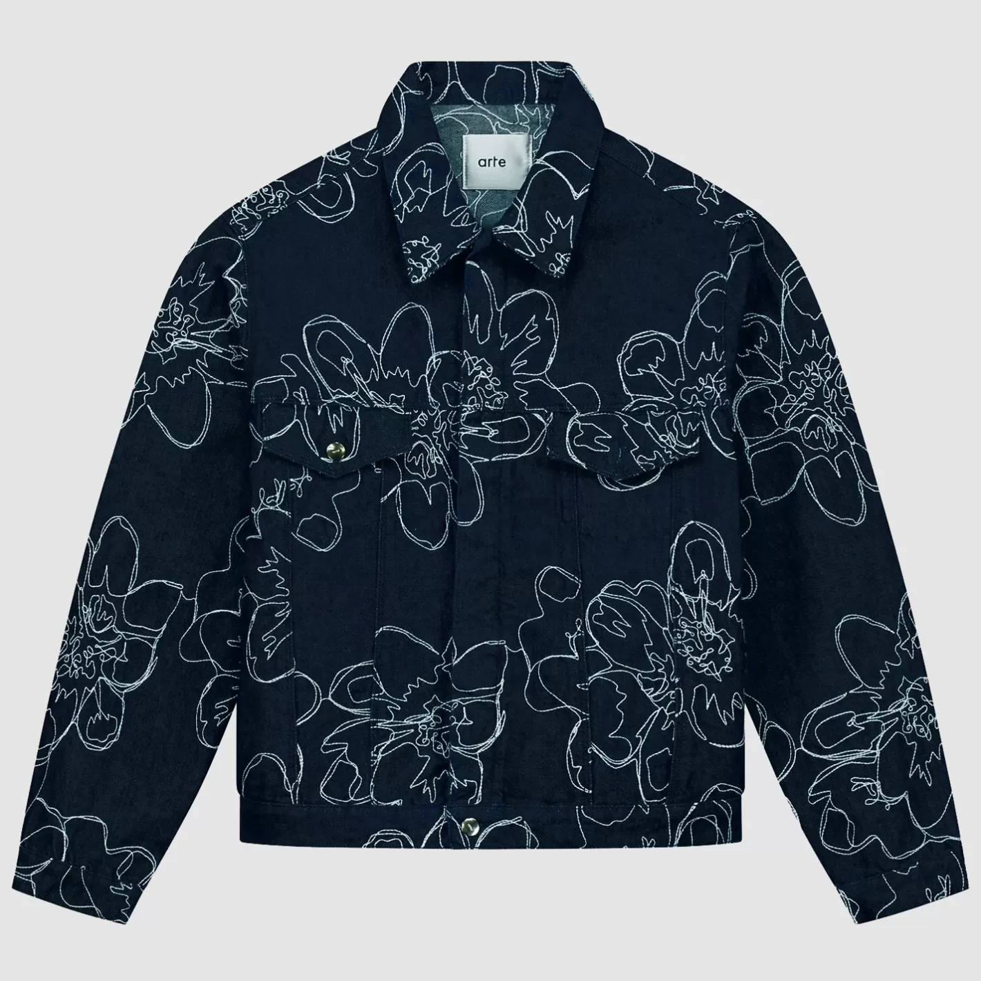 Online Flower Stitch Denim Jacket - Co-ords | Jackets