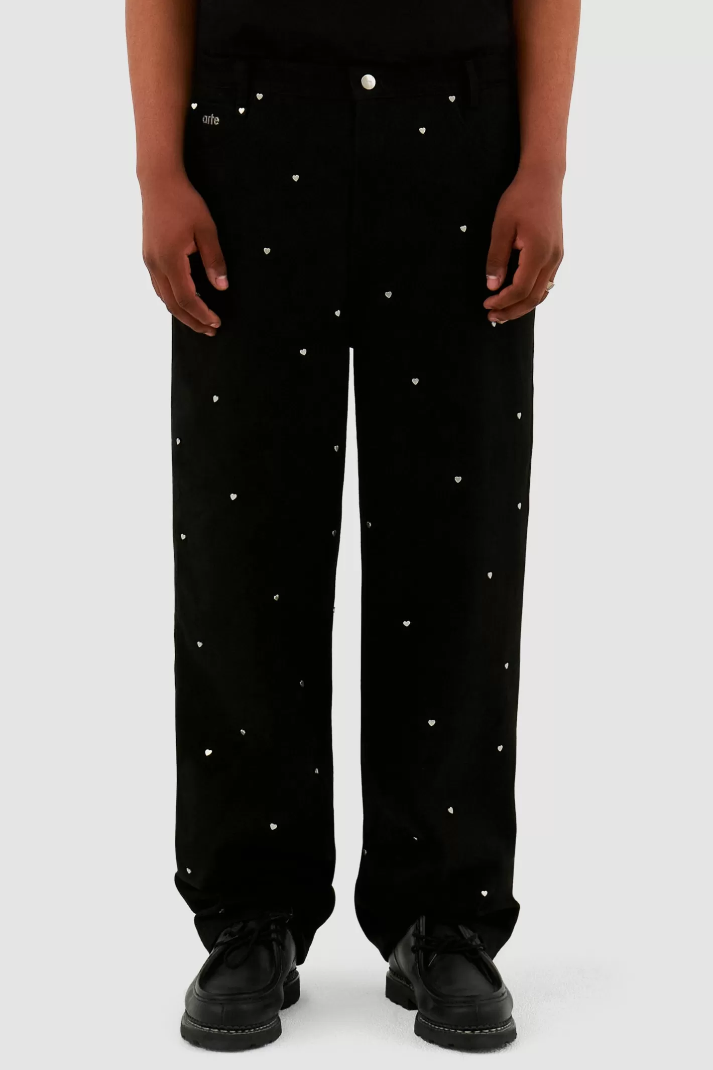 New Metal Hearts Jeans - Black Co-ords | Pants