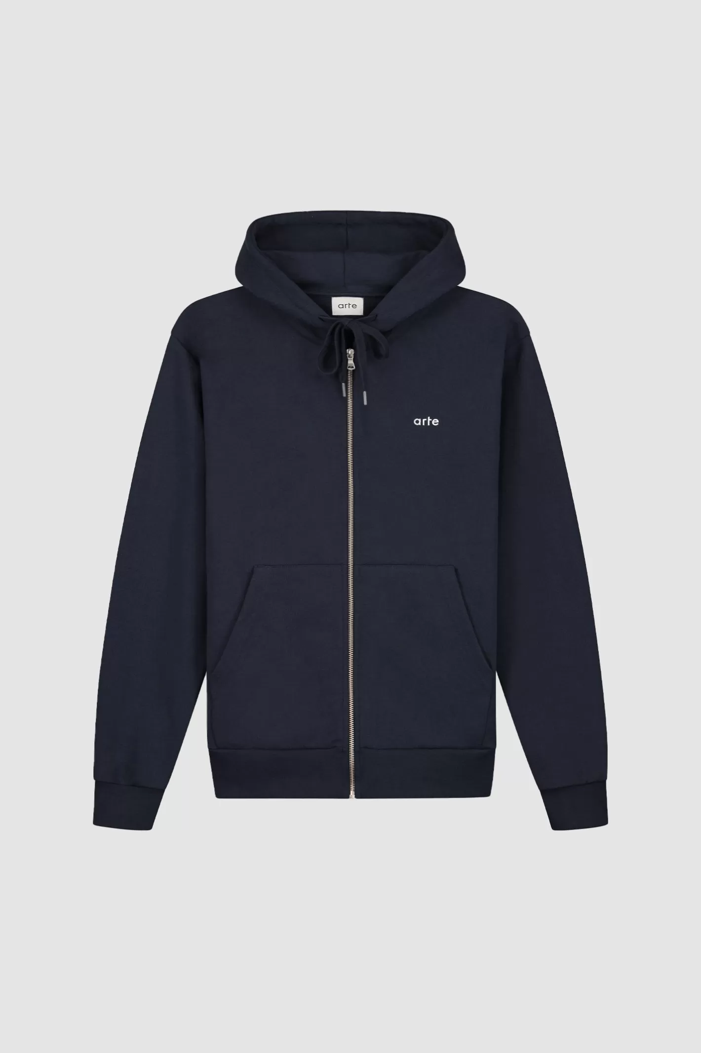 Outlet Puff Back Zipper Hoodie - Hoodies
